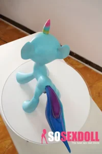 46cm 1ft5 Silicone Light Blue Castle Horse Pony Sex Doll