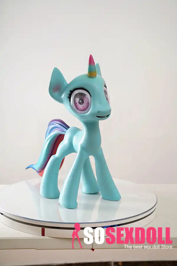 46cm 1ft5 Silicone Light Blue Castle Horse Pony Sex Doll