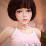 146cm 4ft8 TPE B Cup Slim Body Short Hair Sex Doll #296 Head