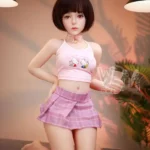 146cm 4ft8 TPE B Cup Slim Body Short Hair Sex Doll #296 Head
