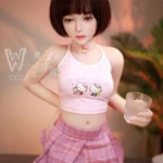 146cm 4ft8 TPE B Cup Slim Body Short Hair Sex Doll #296 Head