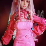 154cm 5ft1 TPE Anime Small Chest Silver Hair Sex Doll #454 Head