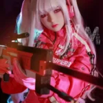 154cm 5ft1 TPE Anime Small Chest Silver Hair Sex Doll #454 Head