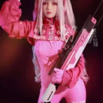 154cm 5ft1 TPE Anime Small Chest Silver Hair Sex Doll #454 Head