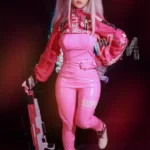 154cm 5ft1 TPE Anime Small Chest Silver Hair Sex Doll #454 Head