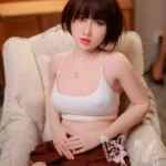 154cm 5ft1 TPE Petite Chest Slender Brunette Sex Doll #448 Head