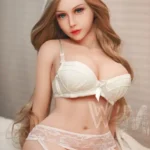156cm 5ft1 TPE Round Bust Curvy Figure Golden Hair Sex Doll #233 Head