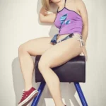 156cm 5ft2 TPE B Cup Full Hips Golden Hair Sex Doll #182 Head D