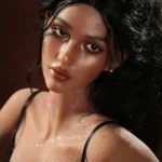 159cm 4ft9 Silicone Busty Juicy Butt Raven Hair Sex Doll #SG5 Head