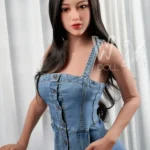 160cm 5ft2 TPE B Cup Bust Toned Figure Black Hair Sex Doll #459 Head