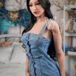 160cm 5ft2 TPE B Cup Bust Toned Figure Black Hair Sex Doll #459 Head