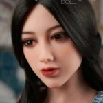 160cm 5ft2 TPE B Cup Bust Toned Figure Black Hair Sex Doll #459 Head