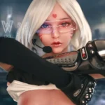 160cm 5ft2 TPE Cyberpunk B Cup Slender Sliver Hair Sex Doll #432 Head
