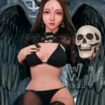 160cm 5ft2 TPE Demo Girl Busty Thick Hips Black Hair Sex Doll #443 Head