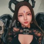 160cm 5ft2 TPE Demo Girl Busty Thick Hips Black Hair Sex Doll #443 Head