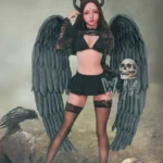 160cm 5ft2 TPE Demo Girl Busty Thick Hips Black Hair Sex Doll #443 Head