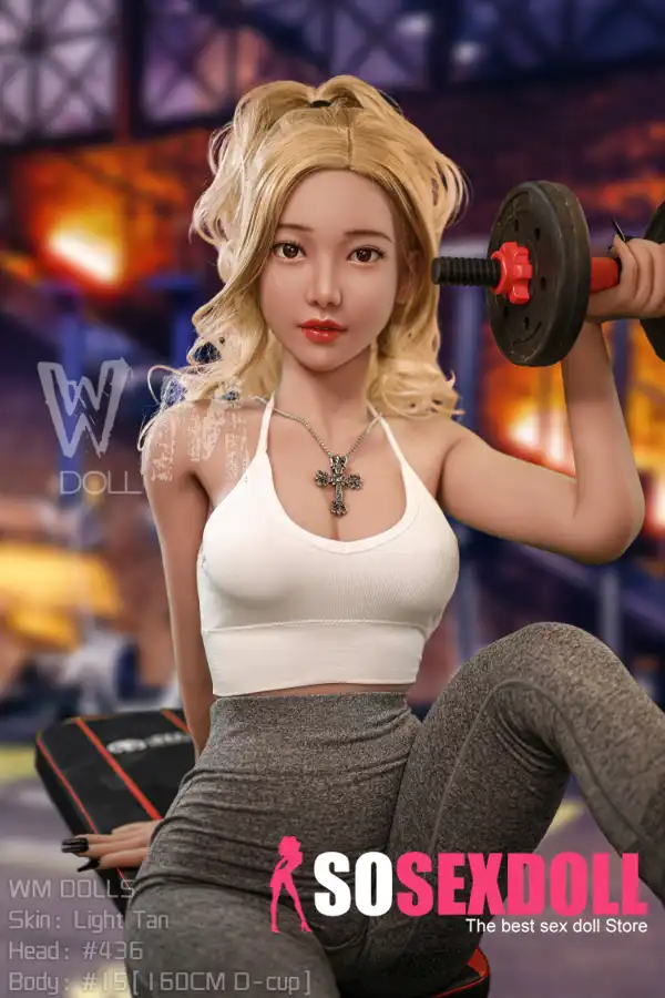 160cm 5ft2 TPE Full Chest Toned Body Blonde Hair Sex Doll #436 Head