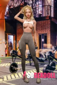 160cm 5ft2 TPE Full Chest Toned Body Blonde Hair Sex Doll #436 Head