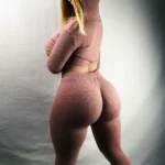 163cm 5ft3 TPE H Cup Bust Plump Ass Golden Hair Sex Doll #159 Head