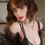 164cm 5ft4 TPE Busty Brunette Blue Eyes Temptress Sex Doll #242 Head