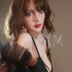 164cm 5ft4 TPE Busty Brunette Blue Eyes Temptress Sex Doll #242 Head