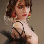 164cm 5ft4 TPE Busty Brunette Blue Eyes Temptress Sex Doll #242 Head