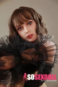 164cm 5ft4 TPE Busty Brunette Blue Eyes Temptress Sex Doll #242 Head