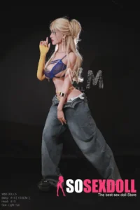 164cm 5ft4 TPE D Cup Blue Eyes Shapely Blonde Hair Sex Doll #15 Head