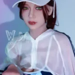 164cm 5ft4 TPE D Cup Blue Swimsuit Black Hair Sex Doll #56 Head