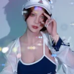 164cm 5ft4 TPE D Cup Blue Swimsuit Black Hair Sex Doll #56 Head