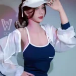 164cm 5ft4 TPE D Cup Blue Swimsuit Black Hair Sex Doll #56 Head