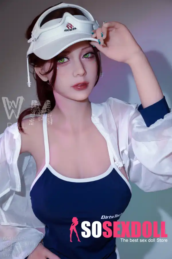 164cm 5ft4 TPE D Cup Blue Swimsuit Black Hair Sex Doll #56 Head