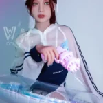 164cm 5ft4 TPE D Cup Blue Swimsuit Black Hair Sex Doll #56 Head