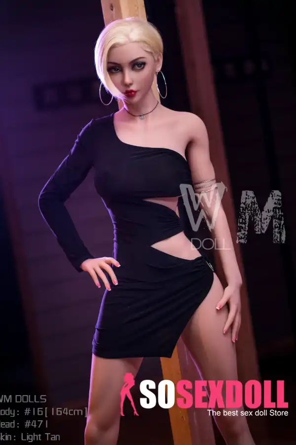 164cm 5ft4 TPE D Cup Breast Fit Body Blonde Hair Sex Doll #471 Head A