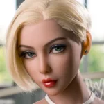 164cm 5ft4 TPE D Cup White Bikini Golden Hair Sex Doll #471 Head B