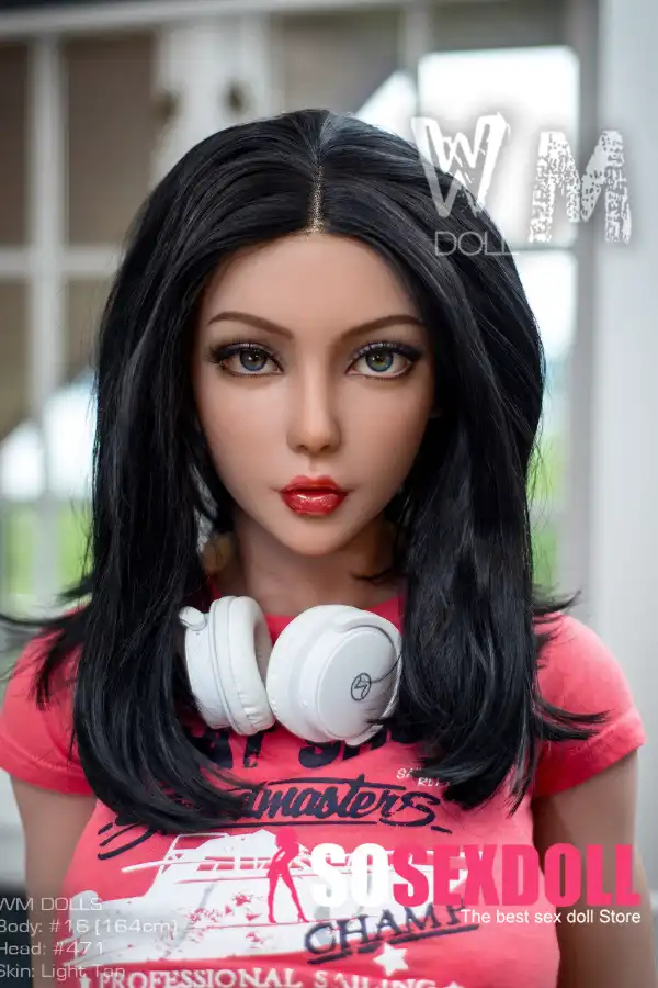 164cm 5ft4 TPE Full Bust Muscular Body Raven Hair Sex Doll #471 Head C