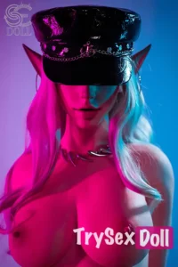 165cm 5ft4 Gothic Cyberpunk Sex Dolls Blue Hair Fantasy Dolls C Cup