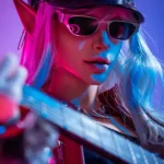 165cm 5ft4 Gothic Cyberpunk Sex Dolls Blue Hair Fantasy Dolls C Cup