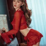 ตุ๊กตาเซ็กซี่ชุดชั้นในสีแดง สูง 166 ซม. (5 ฟุต 5 นิ้ว) ตุ๊กตาโรแมนติกสำหรับความรัก