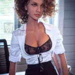 166cm 5ft5 TPE Black Tights C Cup Wavy Hair Sex Doll #242 Head