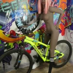 166cm 5ft5 TPE C Cup Bust Ebony Skin Pink Hair Sex Doll #64 Head