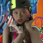 166cm 5ft5 TPE C Cup Bust Ebony Skin Pink Hair Sex Doll #64 Head