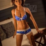 166cm 5ft5 TPE C Cup Bust Short Hair Blue Lingerie Sex Doll #162 Head