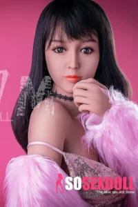 166cm 5ft5 TPE C Cup Slim Figure Raven Hair Sex Doll #253 Head