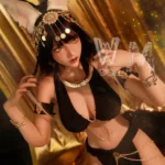 166cm 5ft5 TPE Cleopatra C Cup Plump Figure Black Hair Sex Doll #432 Head