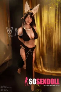 166cm 5ft5 TPE Cleopatra C Cup Plump Figure Black Hair Sex Doll #432 Head