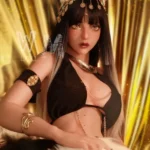 166cm 5ft5 TPE Cleopatra C Cup Plump Figure Black Hair Sex Doll #432 Head