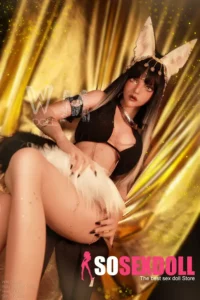 166cm 5ft5 TPE Cleopatra C Cup Plump Figure Black Hair Sex Doll #432 Head