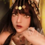 166cm 5ft5 TPE Cleopatra C Cup Plump Figure Black Hair Sex Doll #432 Head