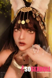 166cm 5ft5 TPE Cleopatra C Cup Plump Figure Black Hair Sex Doll #432 Head